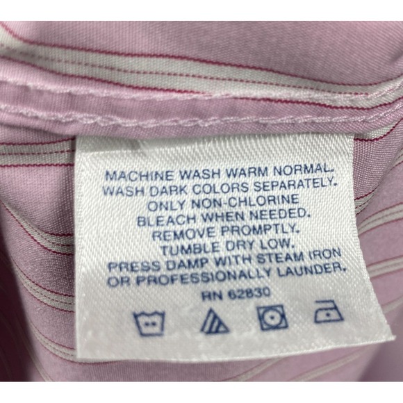 Lands' End Top Women's 20W Light Purple/Pink Button Up Long Sleeve Career Office - Picture 11 of 12